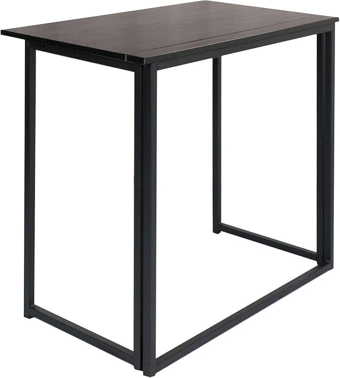 Leopard Outdoor Products Folding Computer / Laptop Table for Small Spaces, Space-Saving Home Office / Writing Desk, Compact Study Reading Foldable Desk (Black) - LeafyLoom