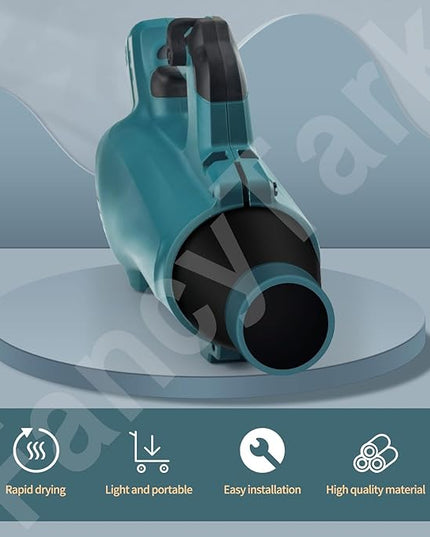 Car Drying Nozzle for Makita 18V LXT Leaf Blower - Fits Model: XBU03Z, XBU03SM1, DUB184Z, DUB184ST, DUB184PT, DUB184PT2 - with Protective Silicone Sleeve - LeafyLoom