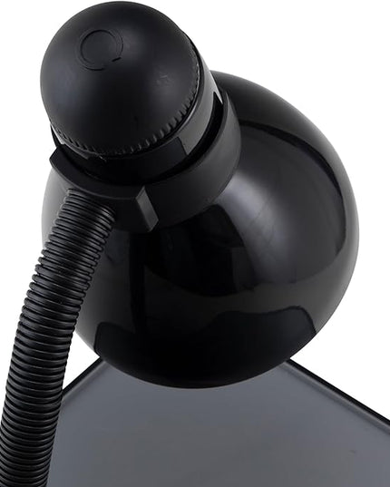 V- Light Black Adjustable Desk Lamp with Heavy Duty Clamp Clip, Flexible Gooseneck Lamp, Bed Light, Reading Lamp, or Study Light, 14 inches - LeafyLoom