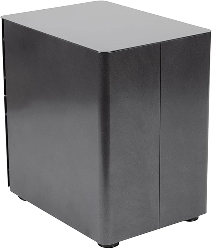 Flash Furniture Warner Modern 3-Drawer Mobile Locking Filing Cabinet with Anti-Tilt Mechanism and Hanging Drawer for Legal & Letter Files, Black - LeafyLoom
