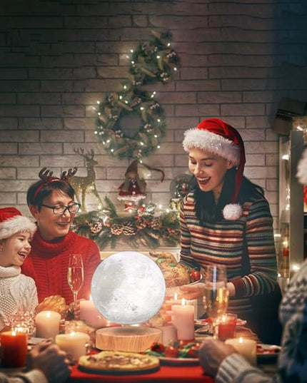 VGAzer Levitating Moon Lamp,Floating Moon lamp,Floating and Spinning in Air Freely with 3D Printing Moon Lamp Has 16 Colors 20 Modes for Unique Christmas Gifts,Room Decor,Office Toys - LeafyLoom