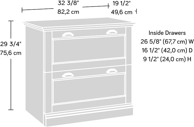 Sauder Barrister Lane Lateral File, White Plank finish - LeafyLoom