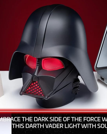 Darth Vader Mask Light with Sound, Officially Licensed Star Wars Collectible Lamp, Star Wars Room Decor and Gift for Men - LeafyLoom