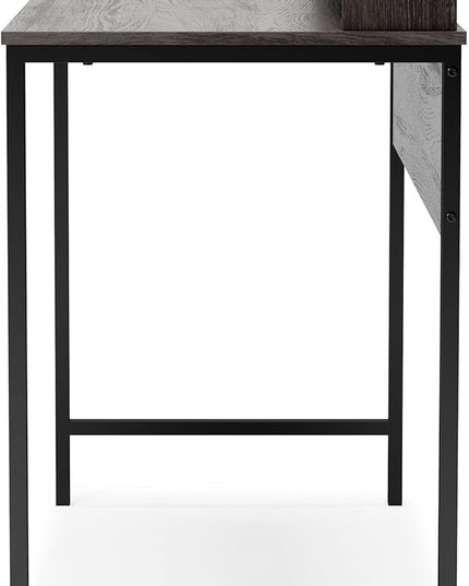 Signature Design by Ashley Freedan Modern Industrial Home Office Writing Desk, Dark Gray - LeafyLoom