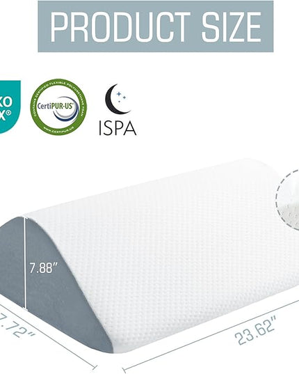 Wedge Pillow for Knee Bed Wedge Pillow for Sleeping, Wedge Pillows for After Surgery Leg Pillow for Sciatica Back Knee Hip Ankles Back Pain Relief - LeafyLoom