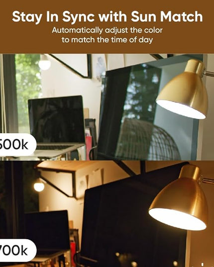 Wyze Bulb White, 800 Lumen, 90+CRI WiFi Tunable-White A19 Smart Light Bulb, Compatible with Alexa and Google Assistant, Two-Pack WYZE