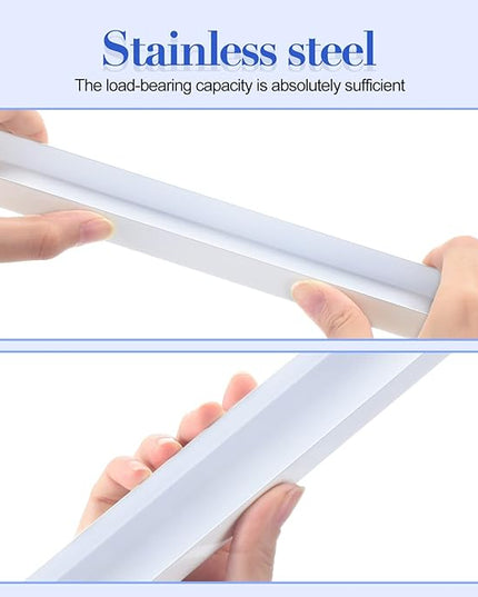6 Pcs Filing Front to Back Rails File Cabinet Rails Lateral Hanging File Bar Stainless Steel White File Cabinet Inserts for Sides Letter Size Folders Office Home Storage Organizer 15.76 Inches Long - LeafyLoom