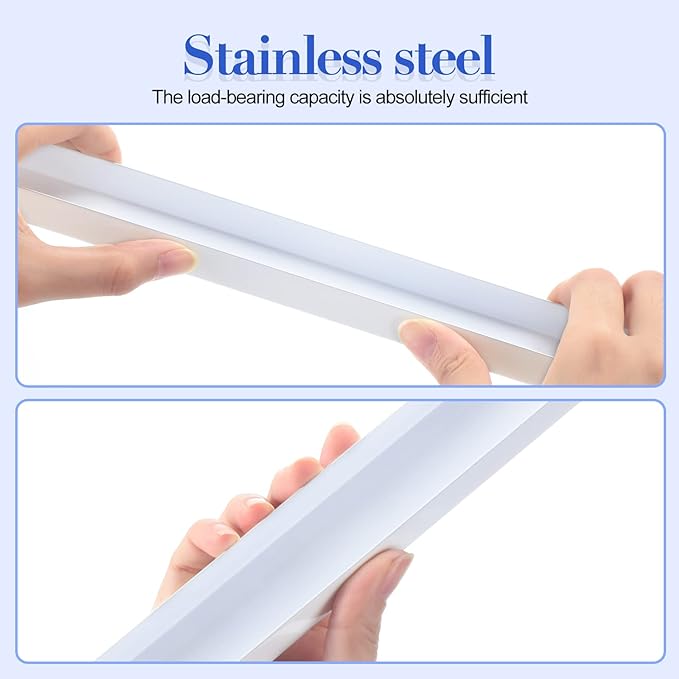 6 Pcs Filing Front to Back Rails File Cabinet Rails Lateral Hanging File Bar Stainless Steel White File Cabinet Inserts for Sides Letter Size Folders Office Home Storage Organizer 15.76 Inches Long - LeafyLoom