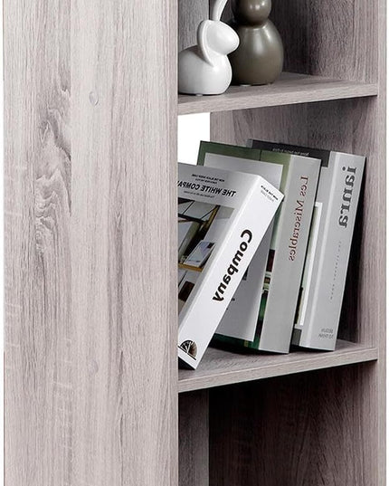 PACHIRA E-Commerce Storage Bookcase Wooden, Unit Shelf, Closet Cabinet, DVD Rack Bookshelf File Organizer Rack in Living Room, Bedroom, Study, each cube 11.22“, 3 Cube, OAK GREY - LeafyLoom