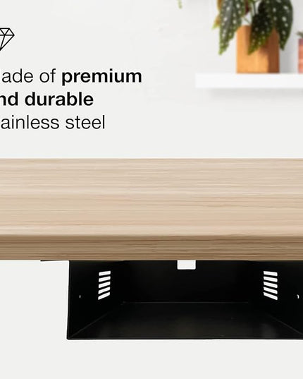 – Premium Under Desk Storage – Convenient Under Desk Drawer – Mountable Desk Drawer for Office & Home – Desk Storage from Alloy Steel – Ideal for Organizing – Size – Black/White - LeafyLoom
