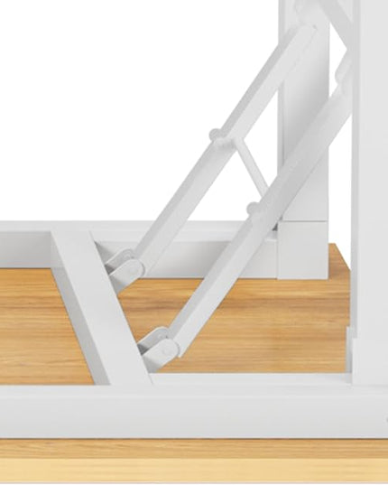 Need Home Office Desk Large Computer Desk 60 inch Sturdy Table Foldable Desk Gaming Computer Table No Assembly Required, Teak&White Frame AC5BW(152.4 * 60) - LeafyLoom