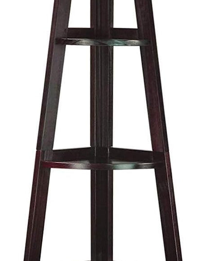 Casual Home 5-Shelf Corner Ladder Bookcase, Espresso - LeafyLoom