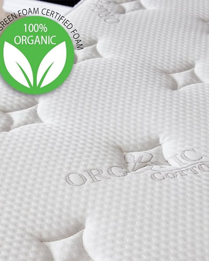 Oliver & Smith 12 Inch Hybrid Twin Bed Mattress Pocketed Coil Spring High Density Cold Foam Polyester Cover Comfort Plush Euro Pillow Top Medium Firm - LeafyLoom