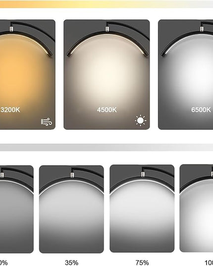 Eyelash LED Floor Light Estheticians Light, Tattoo Light, Pmu Lamp, Facialist Moon Lamp, Lighting for Beauty Filming and Content Creation (28IN, Black) - LeafyLoom