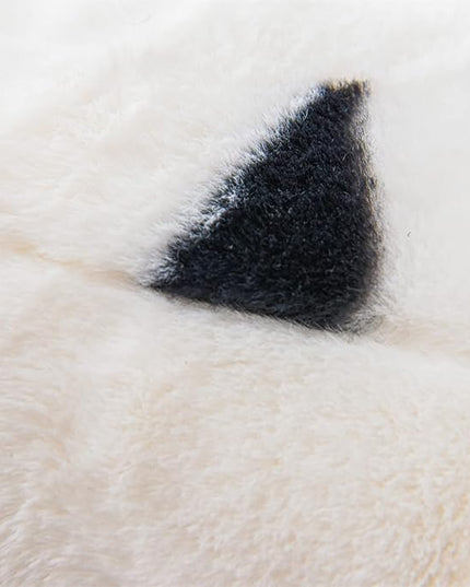 A Nice Night Faux Fur Reading Pillow Bed Wedge Large Adult Children Backrest with Arms Back Support for Sitting Up in Bed/Couch for Bedrest,Cow - LeafyLoom