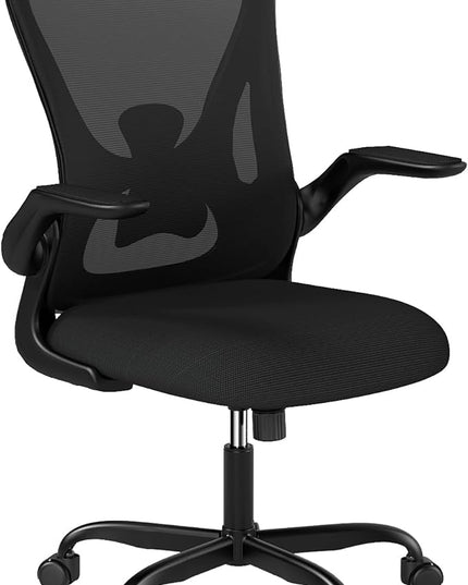 Sytas Home Office Chair Ergonomic, Mesh Desk Chair Lumbar Support, Ergonomic Computer Chair Adjustable Armrest - LeafyLoom