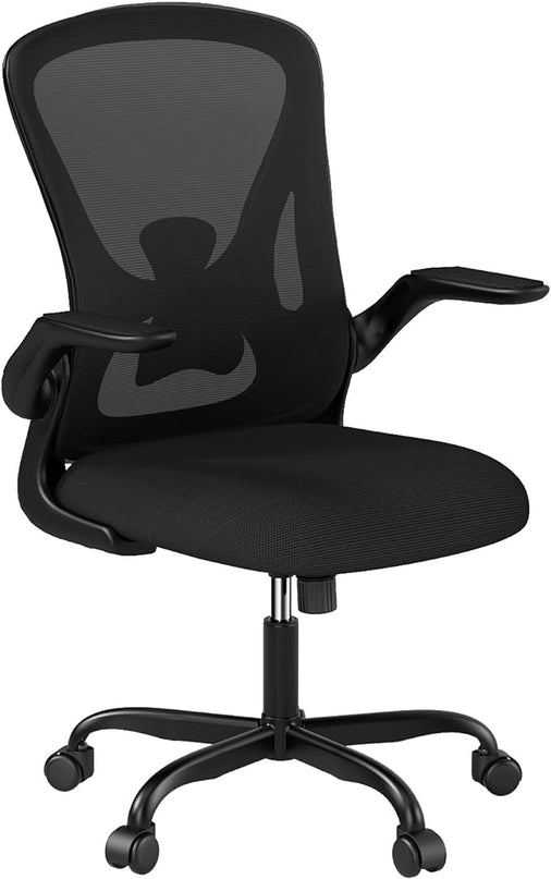 Sytas Home Office Chair Ergonomic, Mesh Desk Chair Lumbar Support, Ergonomic Computer Chair Adjustable Armrest - LeafyLoom