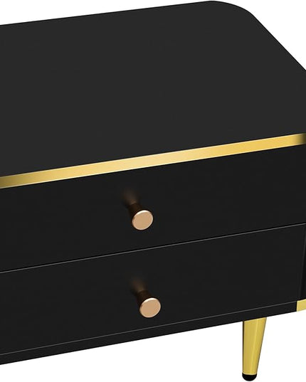 NicBex TV Stand for 65+ Inch TV Modern TV Media Console Table with Metal Legs and 4 Storage Drawers,Entertainment Center with Storage for Living Room,Bedroom,71 Inch,Black - LeafyLoom