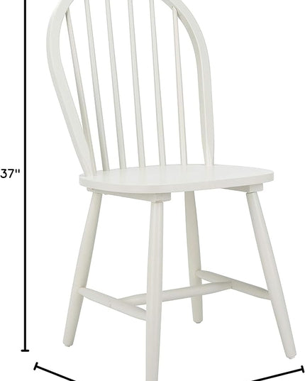Safavieh Home Camden Farmhouse Off-White Spindle Back Dining Chair, Set of 2 - LeafyLoom