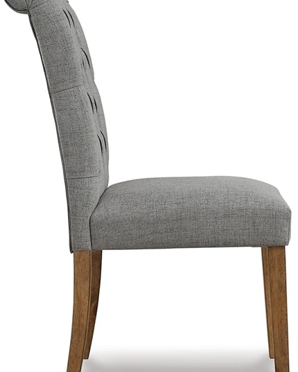Signature Design by Ashley Harvina French Country 19" Tufted Upholstered Dining Chair, 2 Count, Gray - LeafyLoom
