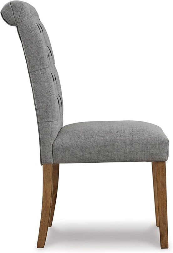 Signature Design by Ashley Harvina French Country 19" Tufted Upholstered Dining Chair, 2 Count, Gray - LeafyLoom