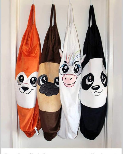 Extra Large Animal Bean Bag Chair Cover and Soft Toy and Linen Storage Organizer for Room Decor (Fox) - LeafyLoom