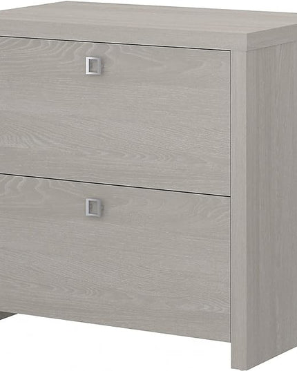 Office by kathy ireland KI60202-03 Echo 2-Drawer Lateral File Cabinet, Letter/Legal, Gray Sand, 32-Inch - LeafyLoom