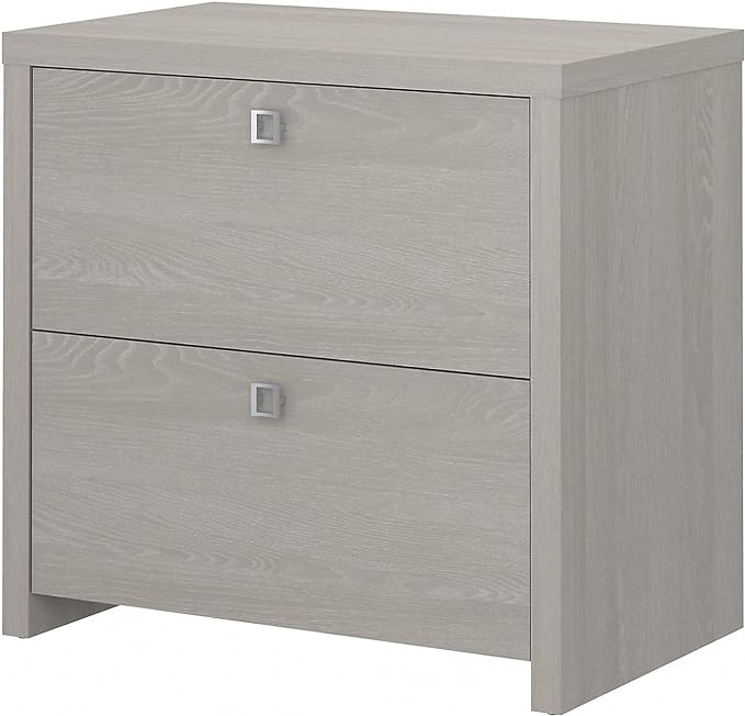 Office by kathy ireland KI60202-03 Echo 2-Drawer Lateral File Cabinet, Letter/Legal, Gray Sand, 32-Inch - LeafyLoom