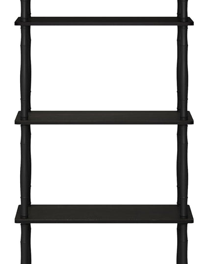 Furinno Turn-N-Tube 5-Tier Multipurpose Shelf / Display Rack / Storage Shelf / Bookshelf, Classic Tubes, Espresso/Black - LeafyLoom