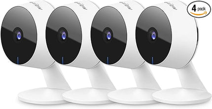 LaView Security Cameras 4pcs, Home Security Camera Indoor 1080P, Wi-Fi Cameras Wired for Pet, Motion Detection, Two-Way Audio, Night Vision, Phone App, Works with Alexa, iOS & Android & Web Access LaView