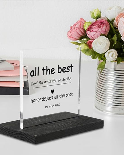 Inspirational Definition Desk Sign for Home Office, Inspiration Work Gifts, Motivational Quotes for Desk, Desk Coworker Gifts for Women Men Office Work Bestie Gifts for Women YTZ77 - LeafyLoom