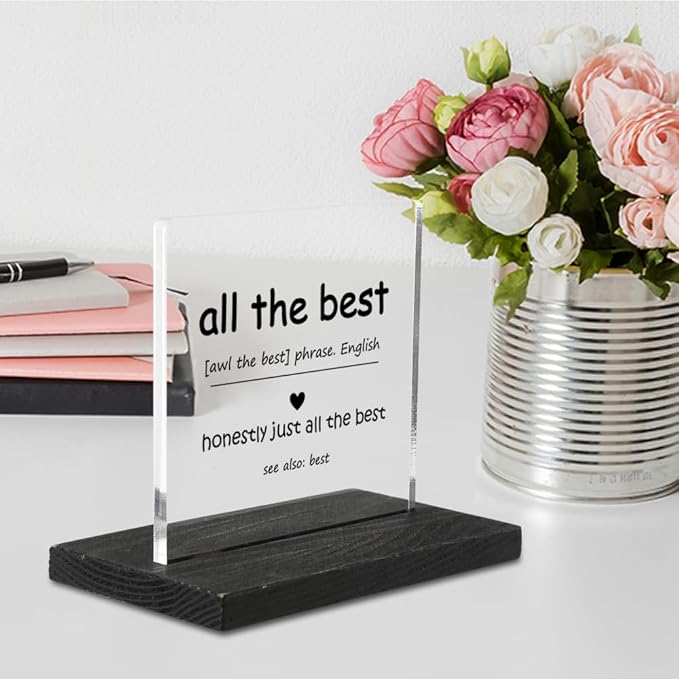 Inspirational Definition Desk Sign for Home Office, Inspiration Work Gifts, Motivational Quotes for Desk, Desk Coworker Gifts for Women Men Office Work Bestie Gifts for Women YTZ77 - LeafyLoom