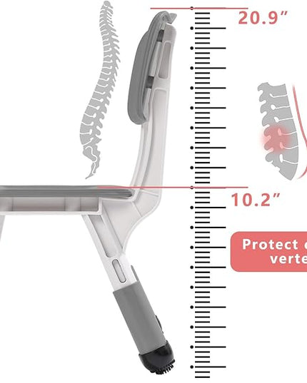 Adjustable Kid Chairs Indoor 3 Level Adjustable Suitable for Children Age 2-6. Maximum load-bearing 220LBS Suitable for Family Classroom and Nursery Child Seat Set (2-Pack-Dark Grey) - LeafyLoom