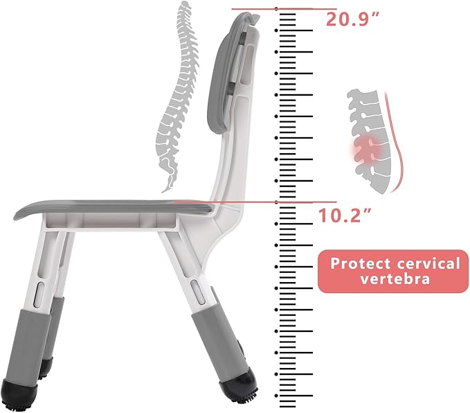 Adjustable Kid Chairs Indoor 3 Level Adjustable Suitable for Children Age 2-6. Maximum load-bearing 220LBS Suitable for Family Classroom and Nursery Child Seat Set (2-Pack-Dark Grey) - LeafyLoom