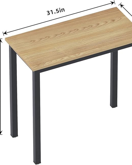 sogesfurniture Computer Office Desk Computer Table with BIFMA Certification Sturdy Office Desk Writing Desk,Teak&Black,BHUS-AC3BB-8040 - LeafyLoom