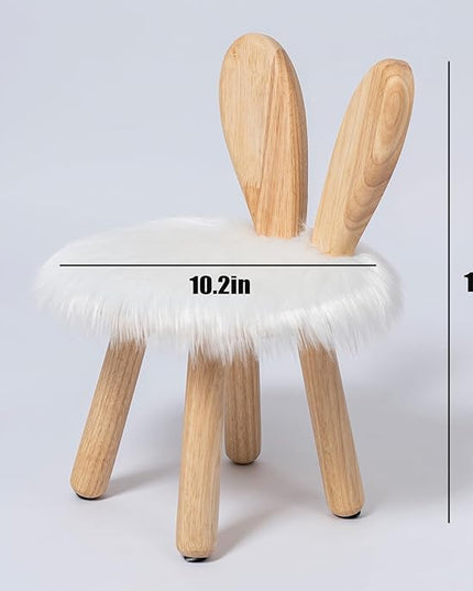 Wooden Toddler Chair Rabbit Stool Suitable for A Variety of Color Rest Stool for Any Room Decoration Game Room Cute Chair - LeafyLoom