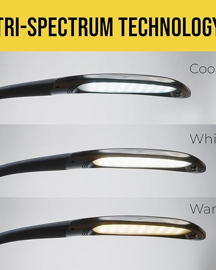 Stella Two Premium 11W LED Desk Task Lamp, Dimmable, Custom Color Temperature, Adjustable, and Remote Controlled Modern Desk Lamp for Living Room, Bedroom, and Office Lighting - LeafyLoom