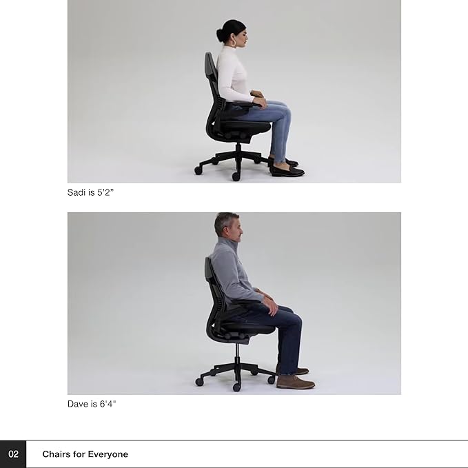 Steelcase Gesture Office Chair - Ergonomic Work Chair with Wheels for Carpet - Comfortable Office Chair - Intuitive-to-Adjust Chairs for Desk - 360-Degree Arms - Blue Jay Fabric - LeafyLoom