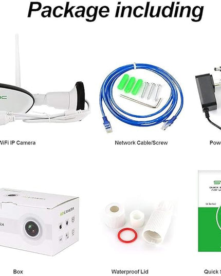 SV3C 5MP WiFi IP Camera Outdoor, Dual Band 2.4GHZ 5GHZ WiFi Security Cameras, Exterior Onvif Cam Support RTSP Browser Viewing, Human Motion Detection, Two-way Audio, IP66 Waterproof, SD Card Recording SV3C