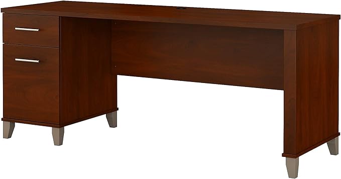 Bush Furniture Somerset 72W Office Desk with Drawers in Hansen Cherry - LeafyLoom
