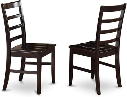 East West Furniture ANPF3-CAP-W 3 Piece Room Set Contains a Round Kitchen Table with Pedestal and 2 Dining Chairs, 36x36 Inch - LeafyLoom
