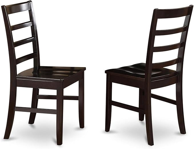 East West Furniture ANPF3-CAP-W 3 Piece Room Set Contains a Round Kitchen Table with Pedestal and 2 Dining Chairs, 36x36 Inch - LeafyLoom