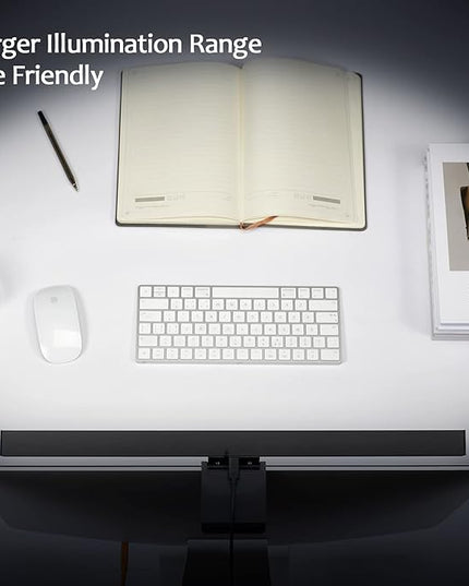 Computer Monitor Light Bar: Flat/Curved Monitor Screen Bar LED Lamp for Eye Caring/Space Saving 16.5 inch USB Powered Desk Lamp with Dimming for Home Office Gaming - LeafyLoom