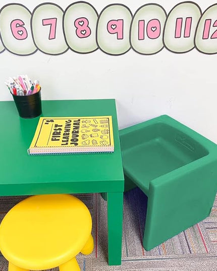 Children's Factory 3-in-1 Cube Chair for Kids, Flexible Seating Classroom Furniture, 1-Pack, Green - LeafyLoom