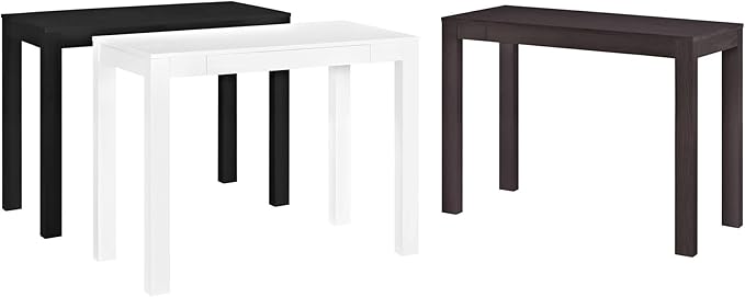 Ameriwood Home Parsons Computer Desk with Drawer, Espresso - LeafyLoom