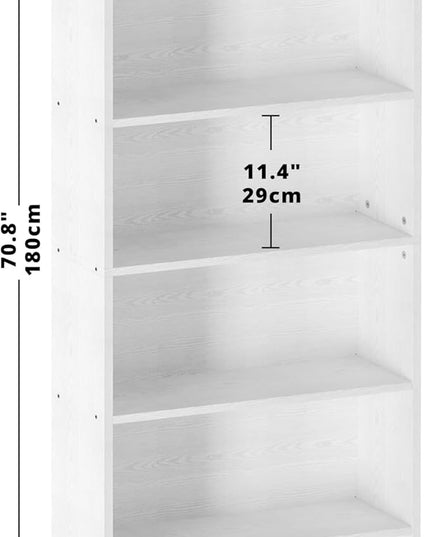 IRONCK Bookshelves and Bookcases Floor Standing 6 Tier Display Storage Shelves 70in Tall Bookcase for Home Office, Living Room, Bed Room - LeafyLoom