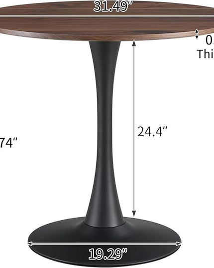 NicBex Dining Table Contemporary Kitchen Table Farmhouse Rustic Mid-Century Round Dining Table for Small Places Round Dining Table, Easy Assembly, Natural Wood Wash - LeafyLoom