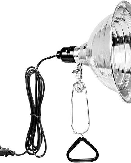 Simple Deluxe Clamp Lamp Light 150 Watt with 8.5 Inch Aluminum Reflector (no Bulb Included), 6 Feet Cord, 1 Pack, Black, New Version - LeafyLoom
