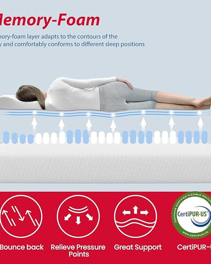 FDW 8 Inch King Mattress Gel Memory Foam Mattress for Cool Sleep & Pressure Relief, Medium Firm Mattresses CertiPUR-US Certified/Bed-in-a-Box/Pressure Relieving （8 inch, King） - LeafyLoom