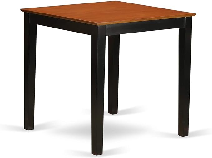 East West Furniture PBFA5-BLK-W 5 Piece Kitchen Counter Height Set Includes a Square Pub Table and 4 Dining Room Chairs, 36x36 Inch, Black & Cherry - LeafyLoom